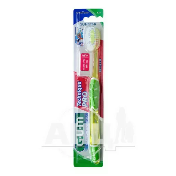 Зубна щітка GUM Technique Pro Compact середньої м'якості