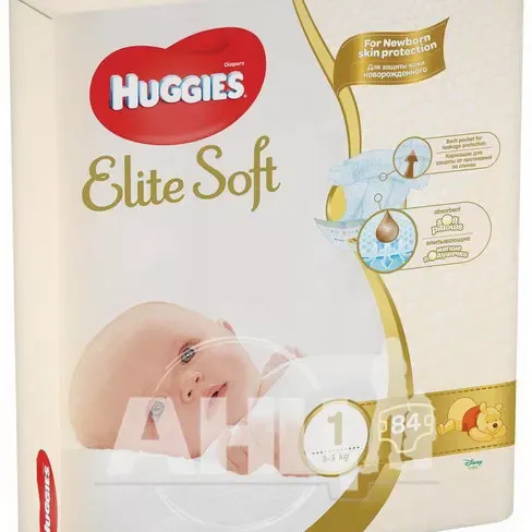 Підгузки дитячі гігієнічні Huggies Elite Soft розмір 1 №84