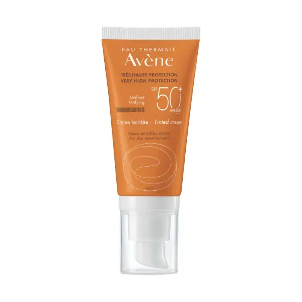 Сонцезахисний тональний крем Avene для чутливої шкіри SPF50 + 50 мл