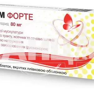 Ніспазм форте таблетки вкриті плівковою оболонкою 80 мг №20