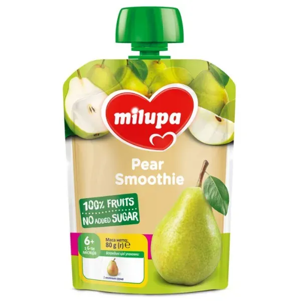 Пюре детское фруктовое груша Milupa с 6 месяцев 80 г