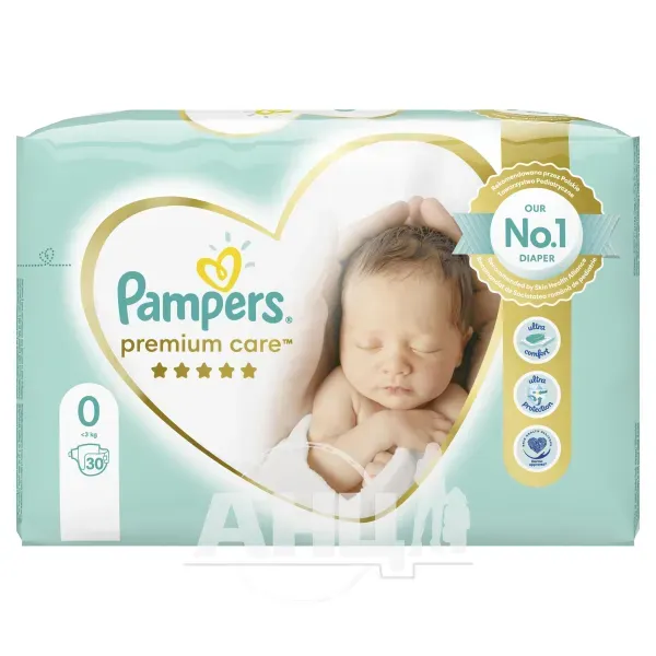 Підгузки Pampers Premium Care Newborn 0 0-3 кг №30