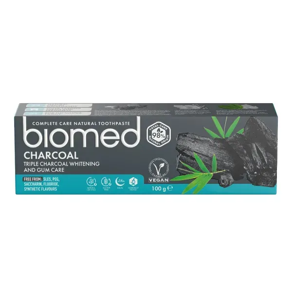 Зубна паста Biomed White Compex Charcoal з вугіллям 100 г