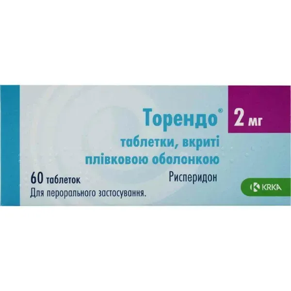 Торендо таблетки покрытые пленочной оболочкой 2 мг №60