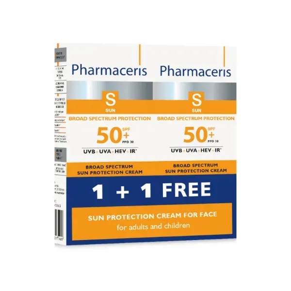 Солнцезащитный крем Pharmaceris S SPF50+ 50 мл промо 1+1