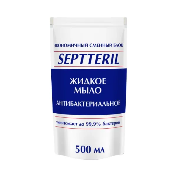Жидкое мыло антибактериальное Septteril дой-пак 500 мл