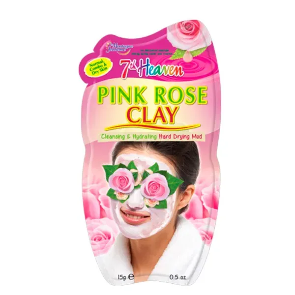 Маска для обличчя глиняна 7th Heaven рожева троянда