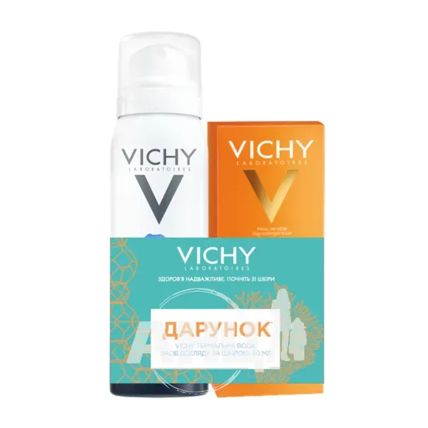 Солнцезащитный флюид Vichy Capital Soleil SPF50 матирующий для жирной и чувствительной кожи 50 мл + подарок