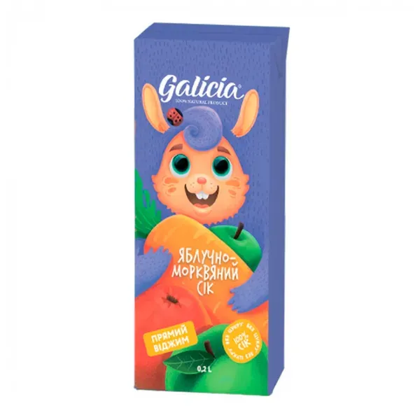 Сік Galicia яблучно-морквяний 200 мл