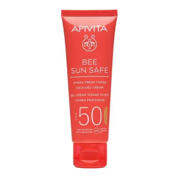 Гель-крем для лица APIVITA BEE SUN SAFE солнцезащитный с оттенком SPF 50 50 мл
