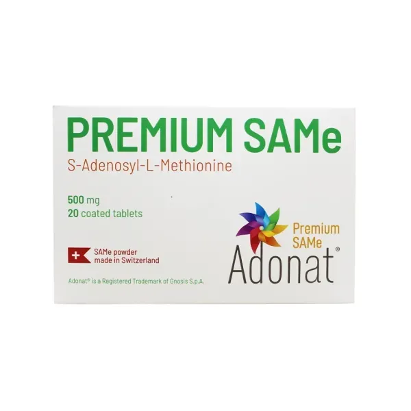 Адеметіонін Адонат Premium SAMe таблетки 500 мг №20