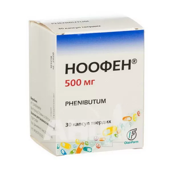 Ноофен капсулы твердые 500 мг блистер №30