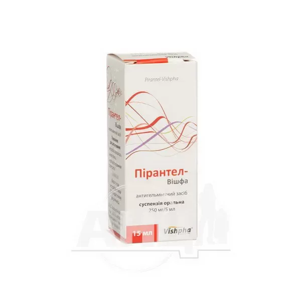 Пірантел-Вішфа суспензія оральна 250 мг/5 мл флакон 15 мл
