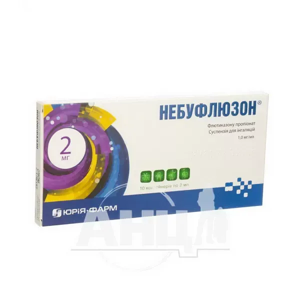 Небуфлюзон суспензія для інгаляцій 1 мг/мл контейнер однодозовий 2 мл №10
