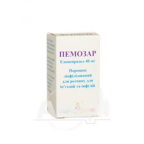 Пемозар порошок ліофілізований для розчину для ін'єкцій 40 мг флакон №1