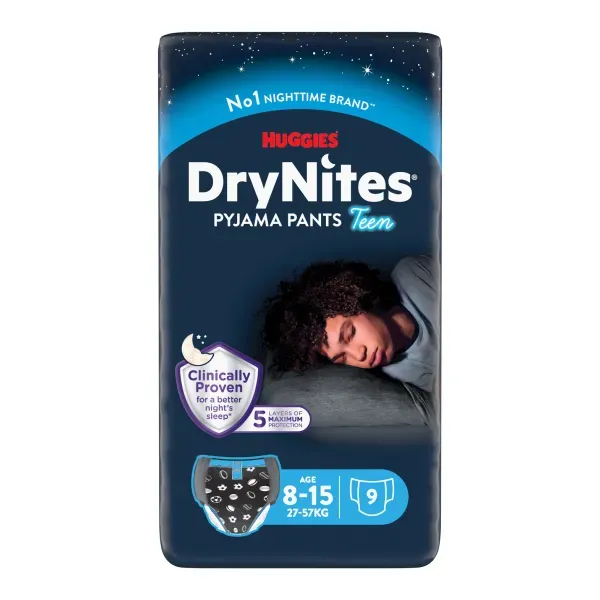 Подгузники-трусики Huggies DryNites Teen для мальчиков 8-15 лет (27-57 кг) №9