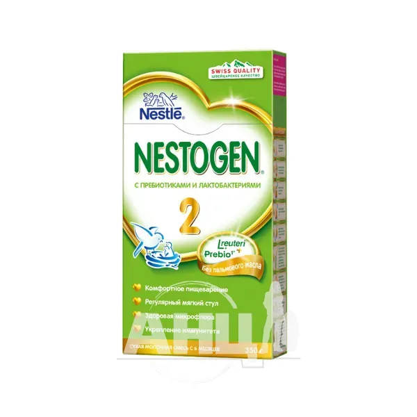 Сухая молочная смесь с пребиотиками Nestogen 2 Nestle Счастливых снов для детей с 6 месяцев 350 г