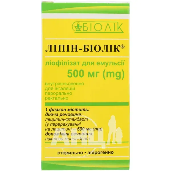 Липин-Биолек порошок лиофилизированный для приготовления раствора 500 мг флакон №1