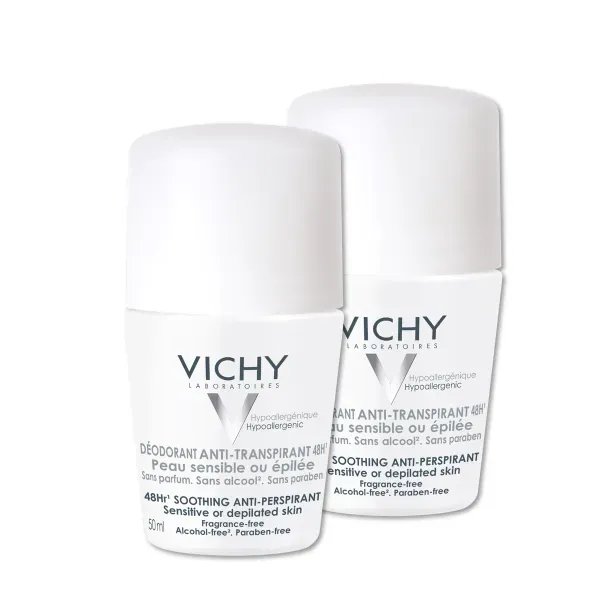 Набір Vichy кульковий дезодорант 48 годин для чутливої шкіри 50 мл 2 шт