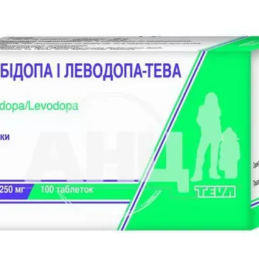 Карбідопа і леводопа-Тева таблетки 25 мг + 250 мг блістер №100