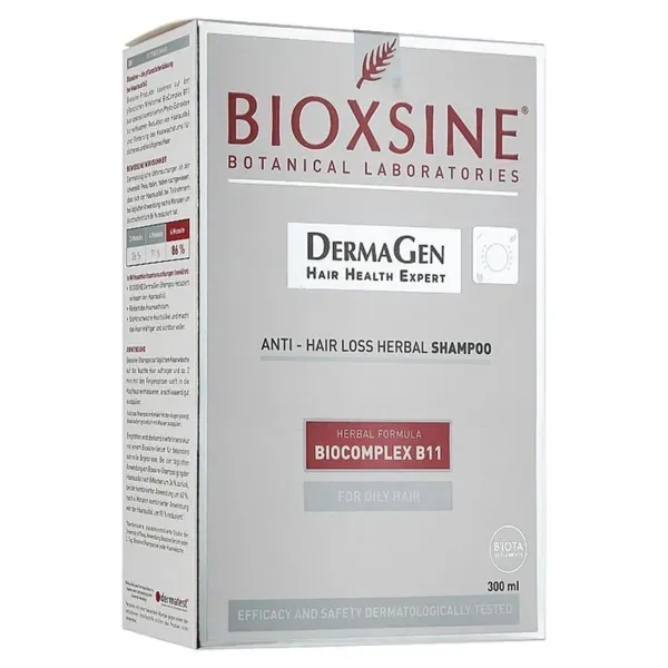 Шампунь растительный Bioxsine против выпадения для жирных волос 300 мл