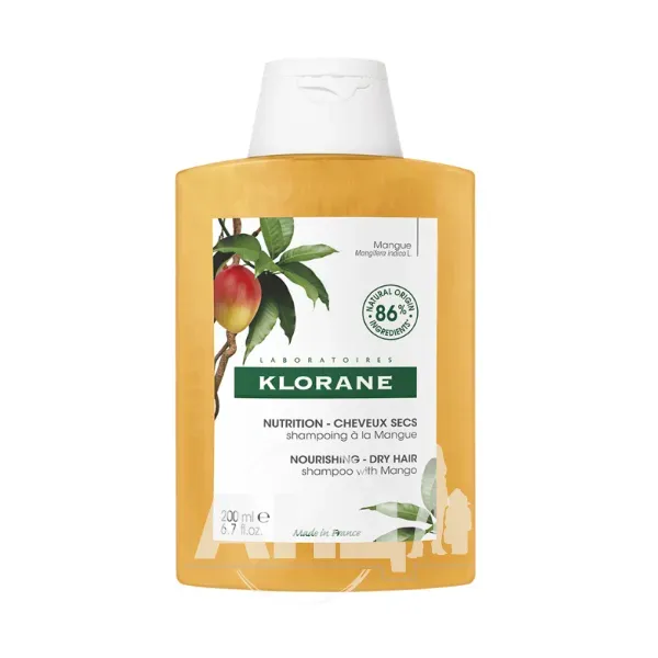 Шампунь Klorane живильний з маслом манго для сухого і пошкодженого волосся 200 мл