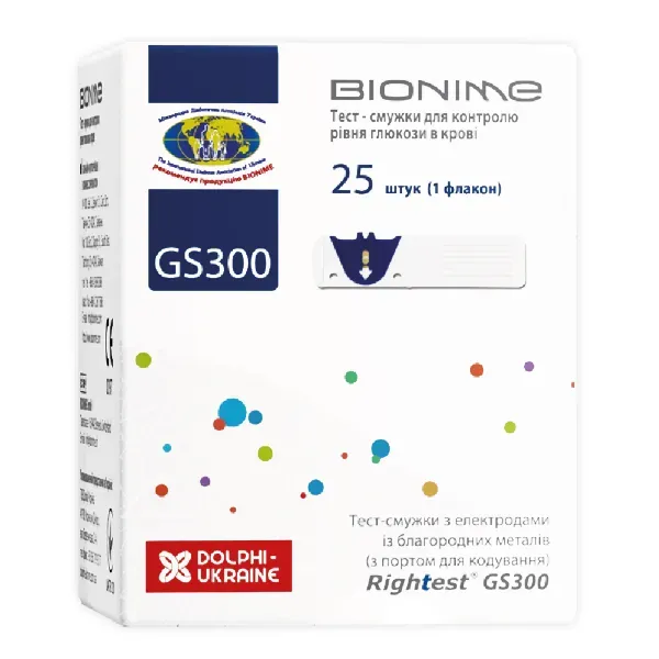 Тест-смужки Bionime Rightest GS300 №25
