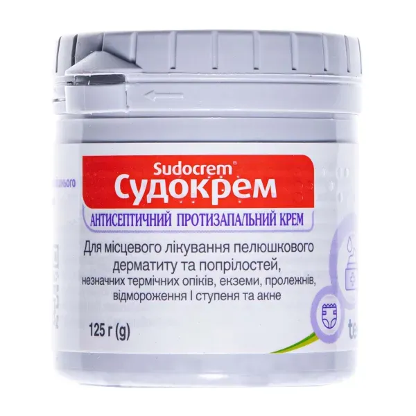 Судокрем крем для зовнішнього застосування баночка 125 г