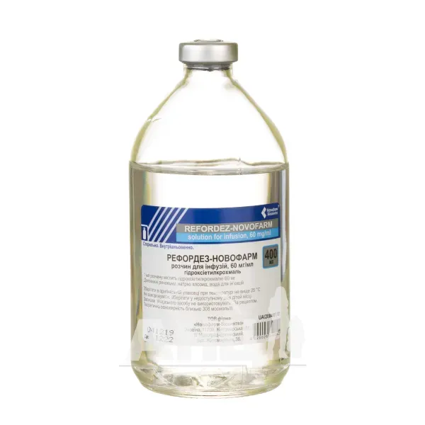 Рефордез-Новофарм розчин для інфузій 6% пляшка 400 мл