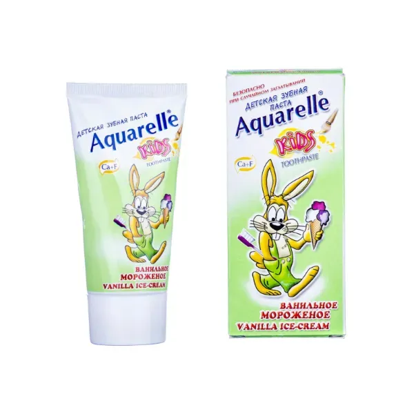 Зубна паста дитяча Aquarelle Kids (Акварель Кідс) ванільне морозиво 50 мл