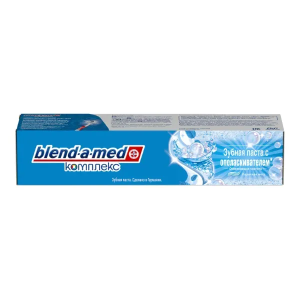 Зубная паста Blend-a-Med complete с ополаскивателем освежающая чистота перечная мята 125 мл