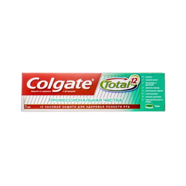 Зубна паста Colgate total 12 professional clean 75 мл