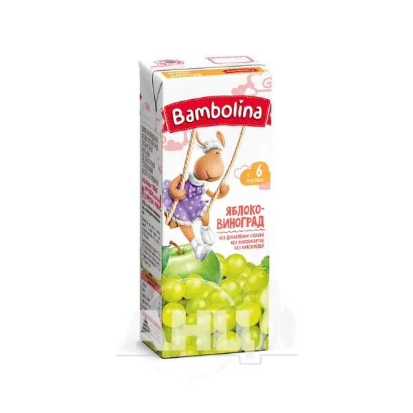 Сок Bambolina яблочно-виноградный 200 мл