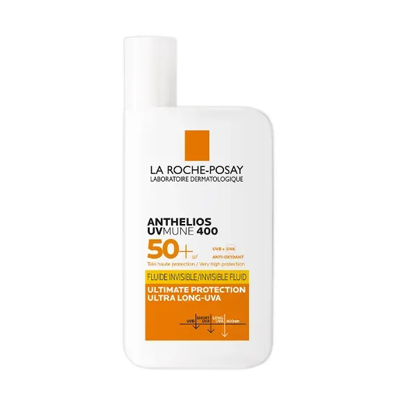 Солнцезащитный ультралегкий и ультрастойкий флюид La Roche Posay Anthelios для чувствительной кожи лица SPF 50+ 50 мл