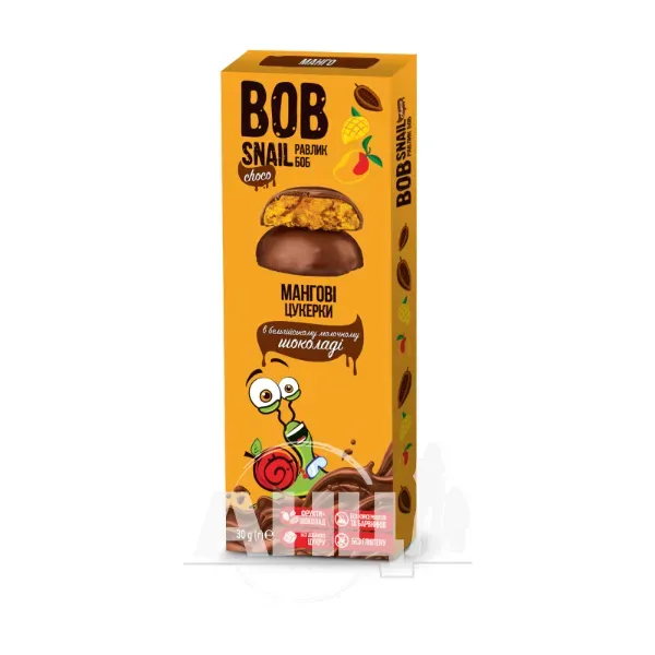Конфеты Улитка Боб в молочном шоколаде манго 30 г