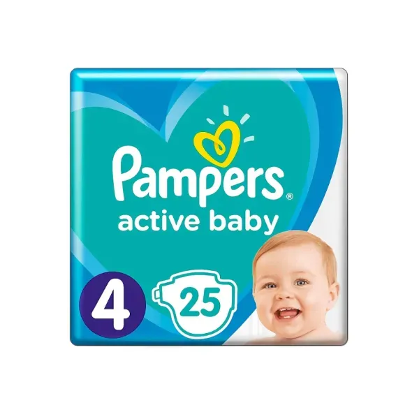Подгузники Pampers Active Baby Maxi 4 9-14 кг №25
