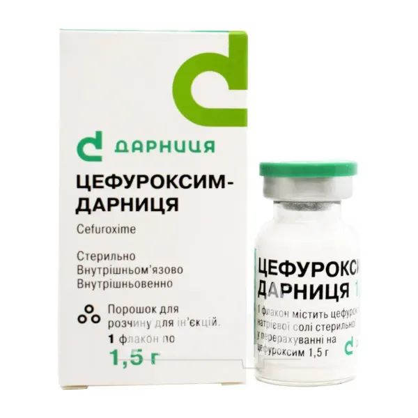Цефуроксим-Дарниця порошок для розчину для ін’єкцій 1,5 г флакон №1