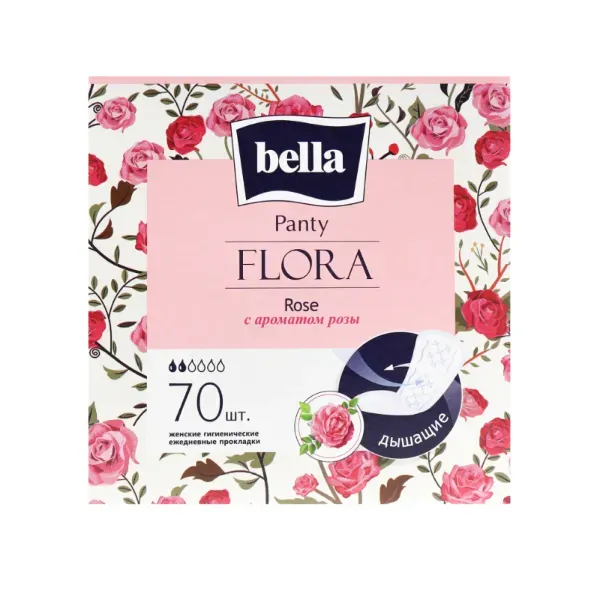Прокладки Bella flora с ароматом розы №70