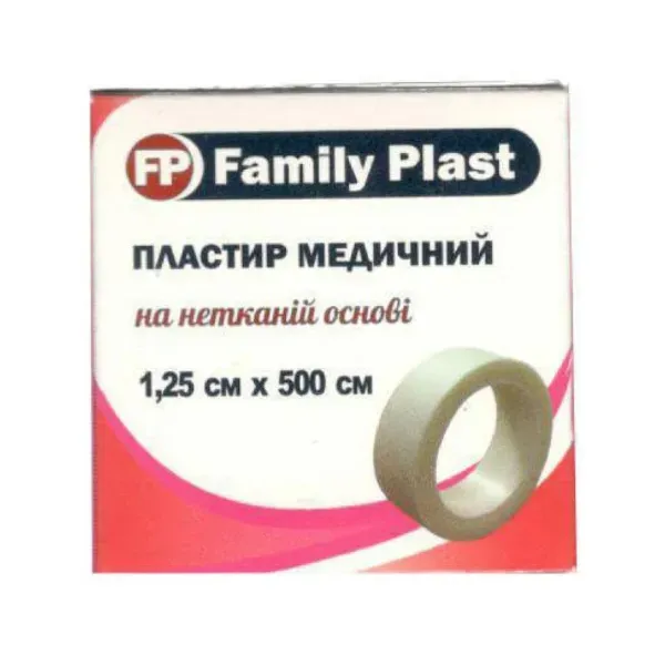 Пластир Family Plast на нетканій основі 1,25смх500см №1