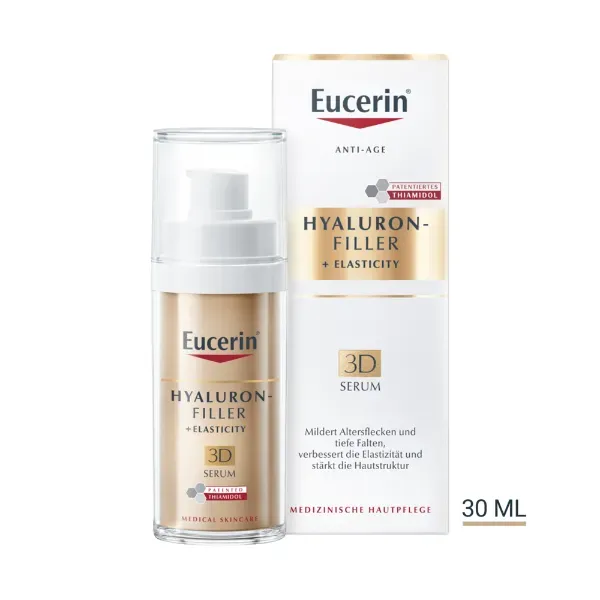 Антивозрастная сыворотка Eucerin Hyaluron-Filler + Elasticity 3D Serum для зрелой кожи 30 мл