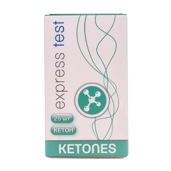 Тест-смужки Express test для визначення кетонів ацетон-тест №20