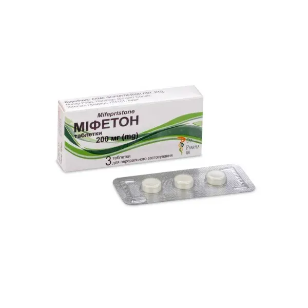 Міфетон таблетки 200 мг №3