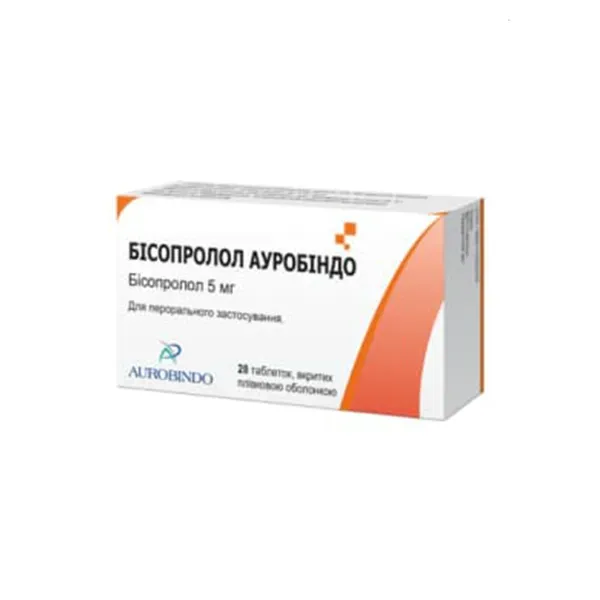 Бісопролол Ауробіндо таблетки 5 мг №28