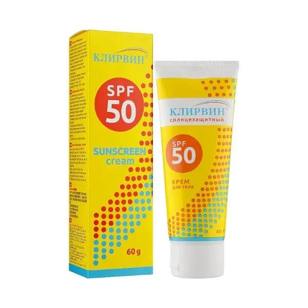Клирвин крем для лица солнцезащитный SPF50 60 г