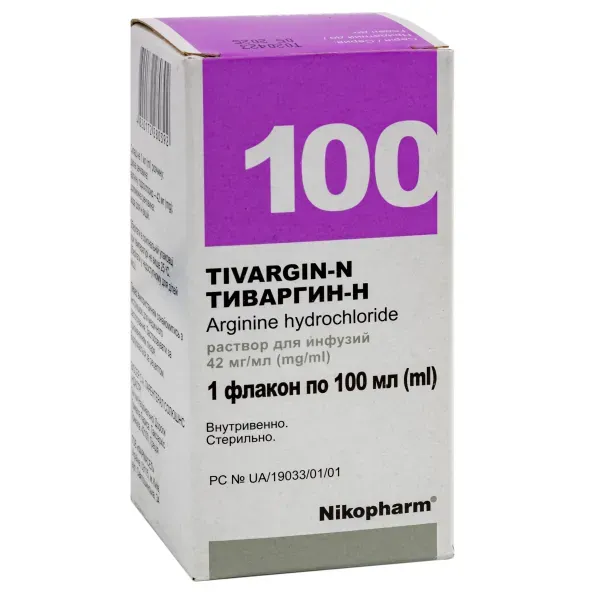Тіваргін-Н розчин для інфузій 42 мг/мл 100 мл