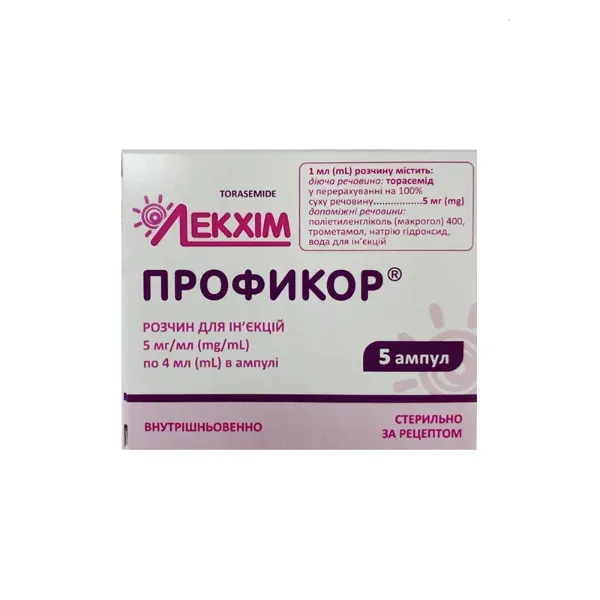 Профикор раствор для инъекций 5 мг/мл 4 мл №5