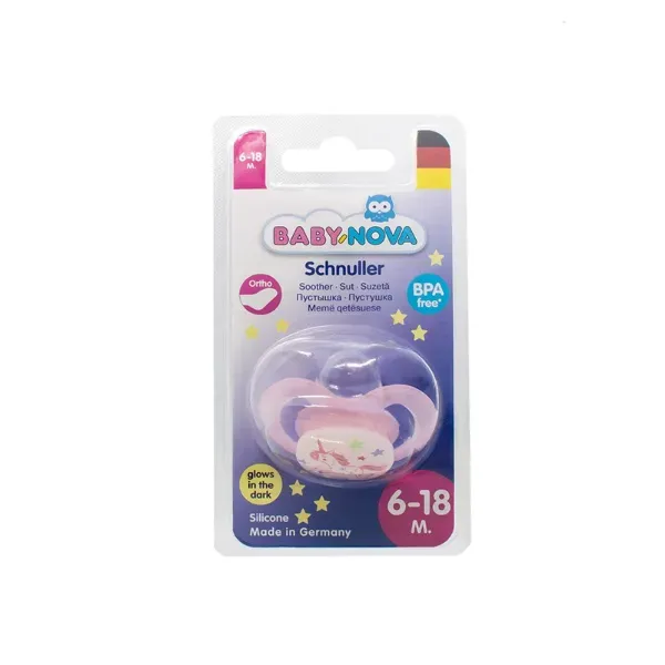 Пустышка Baby-Nova 27251-1 силиконовая размер 2 для девочки №2