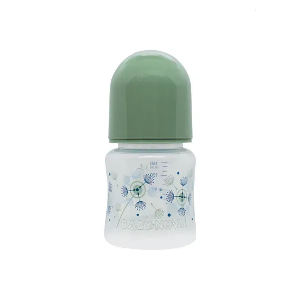 Бутылочка Baby-Nova 45001-2 декор зеленая 150 мл