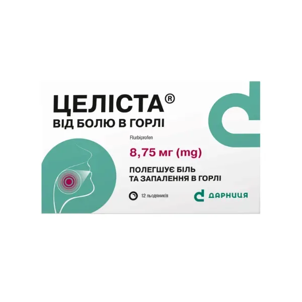 Целиста леденцы от боли в горле 8,75 мг №12