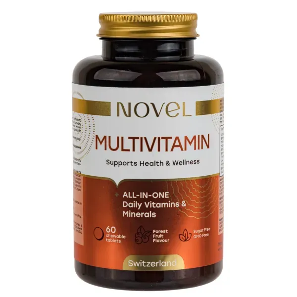 Вітаміни Novel Новел Мультивітамін таблетки жувальні зі смаком лісових ягід №60